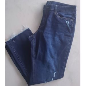 a.n.a Distressed Straight Jeans